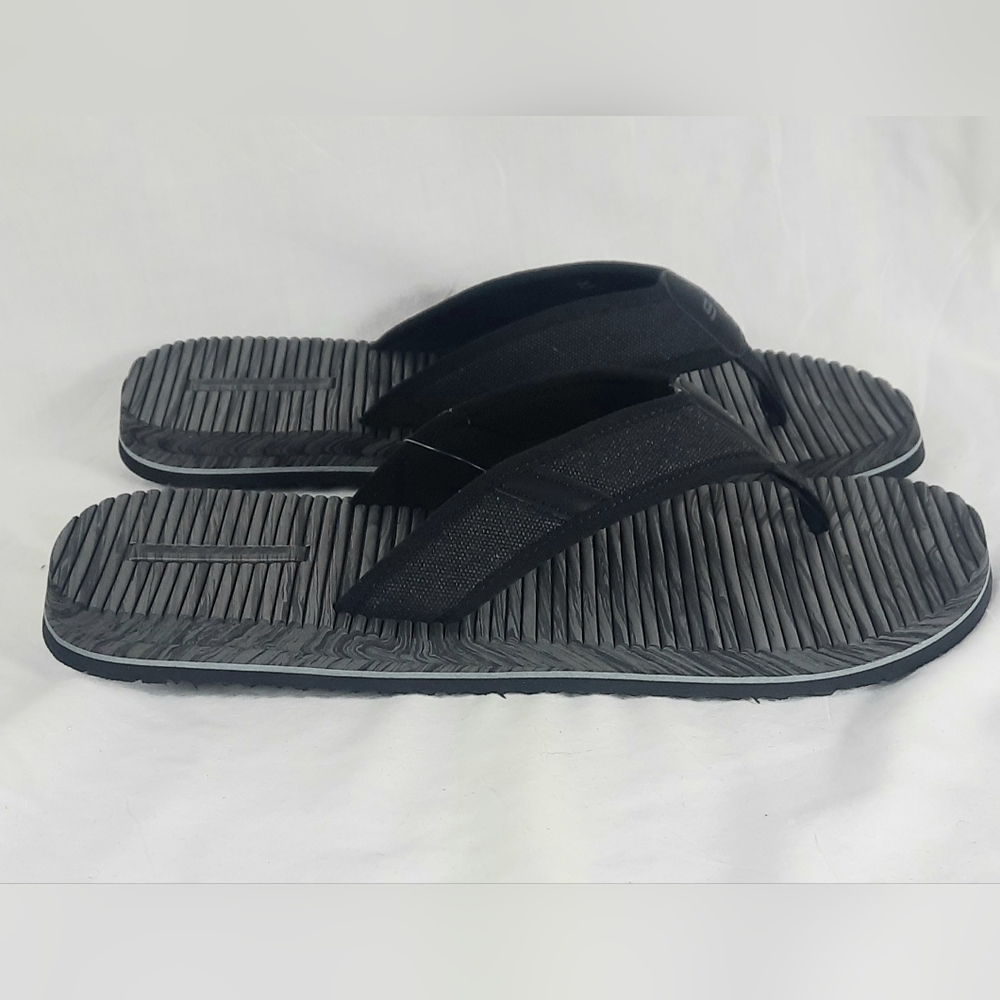 Skechers Tantric Rafe Mens Thong Sandals Size 13 Relaxed Fit Comfort Black NEW